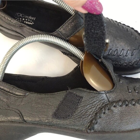 I love Comfort Black Slip-On Loafer Memo Tech Buckle Hook loop Strap 8.5 - Picture 3 of 16